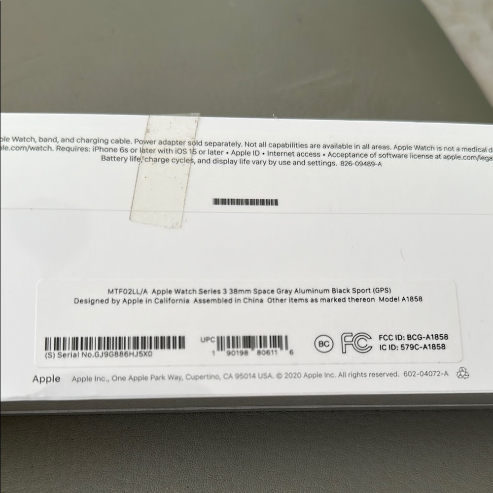 Apple Watch Series 3 Space Gray Aluminum